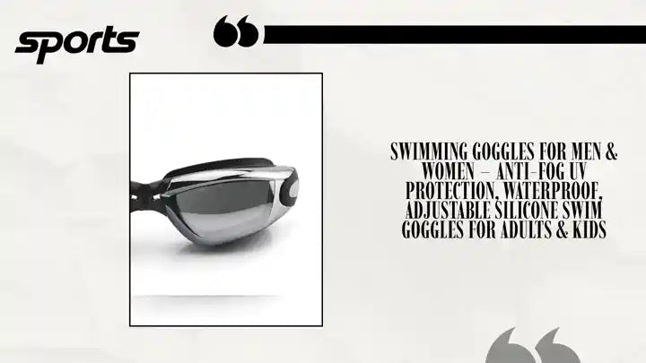 Swimming Goggles for Men & Women &ndash; Anti-Fog UV Protection, Waterproof, Adjustable Silicone Swim Goggles for Adults & Kids by@Outfy